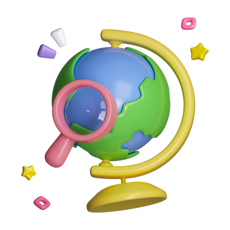 Search Globe  3D Icon