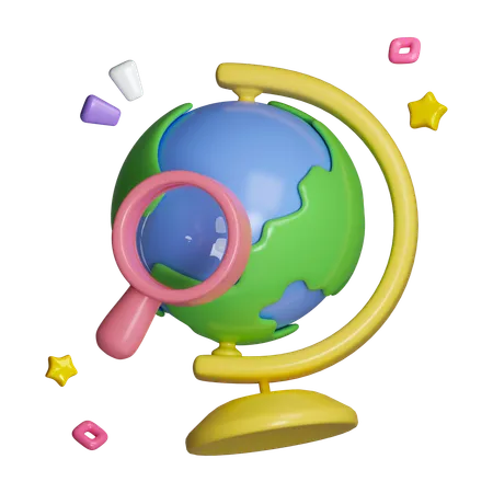 Search Globe  3D Icon