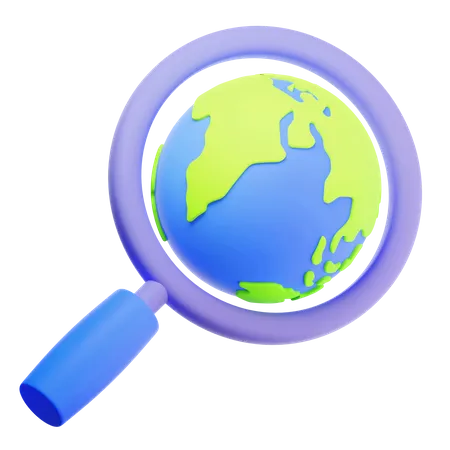 Search Globe  3D Icon