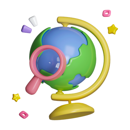 Search Globe  3D Icon