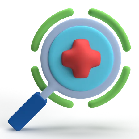 Search Hospital  3D Icon