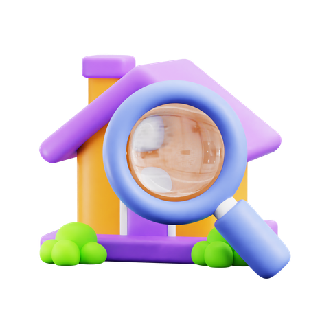 Search house  3D Icon