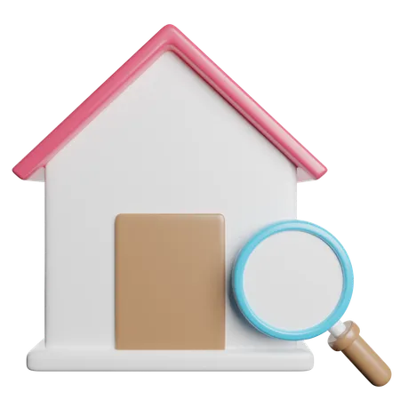 Search House Property 3D Icon
