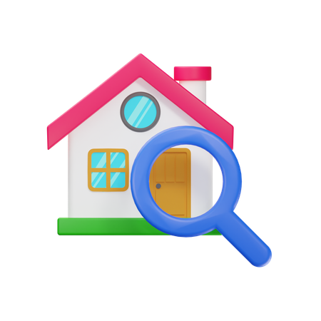 Search House  3D Icon