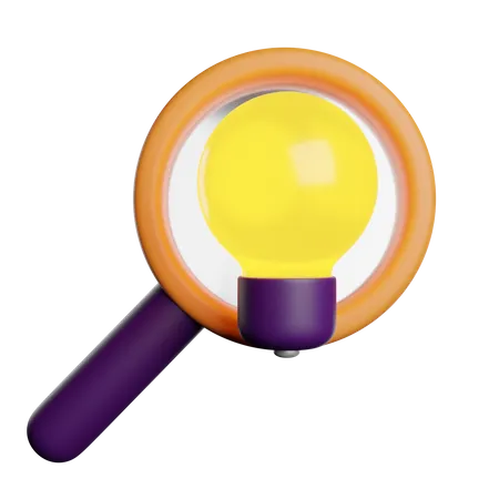 Search Find Idea 3D Icon