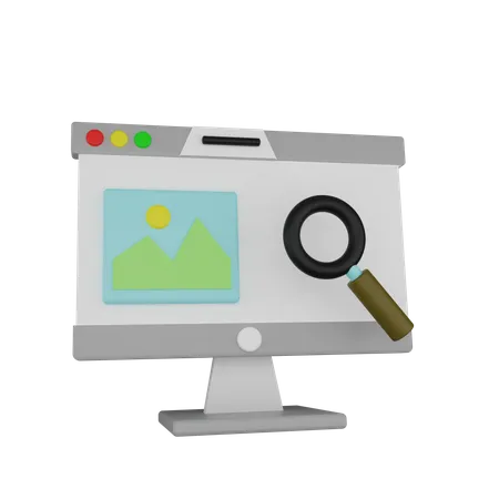 Search Image  3D Icon