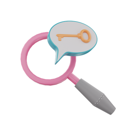 Search Key  3D Icon