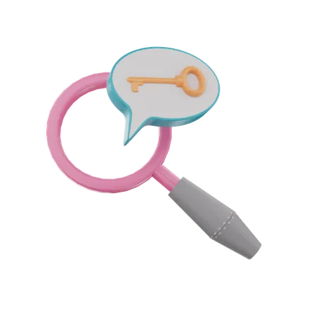 Search Key  3D Icon