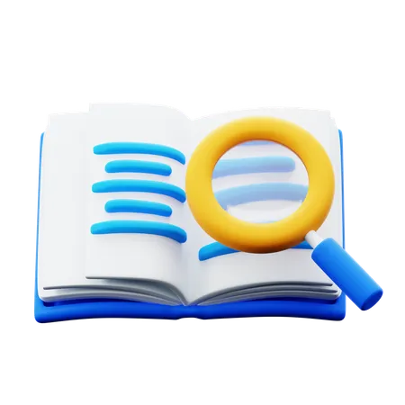 Open Book With Bulb For Detail Reading And Research Knowledge 3 D Icon Illustration Render Design 3D Icon
