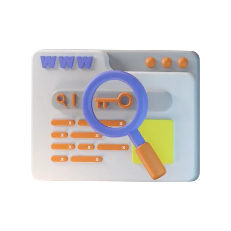 Search Keyword 3D Icon