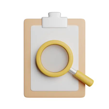 Search List Note 3D Icon