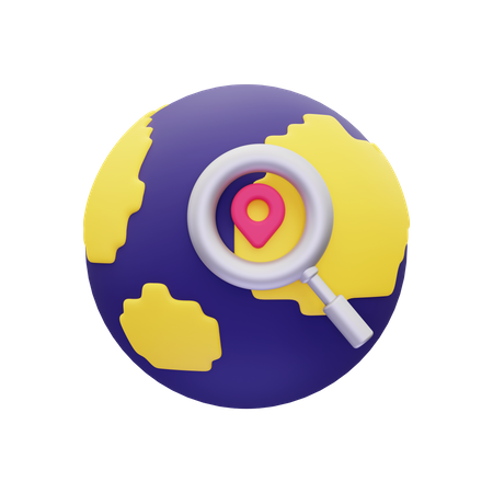 Search Location  3D Icon