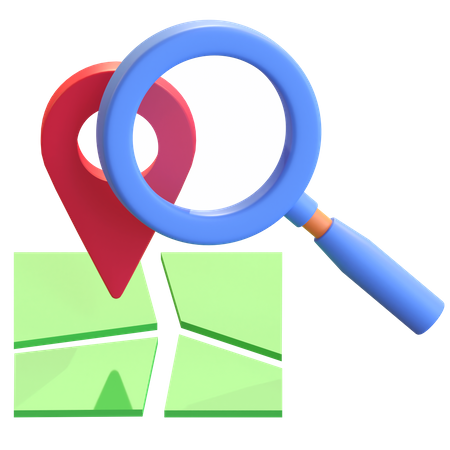 Search Location 3D Illustration