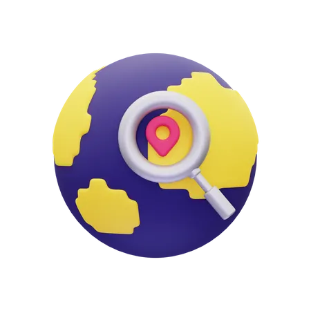 3 D Search Location Icon 3D Icon