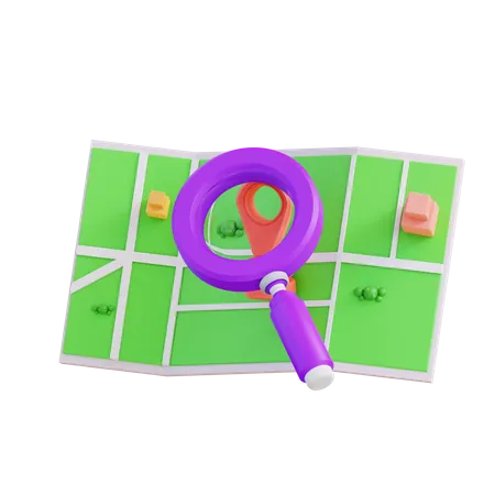 3 D Illustration Of Search Location Maps 3D Icon