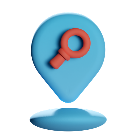 검색 위치 핀  3D Icon
