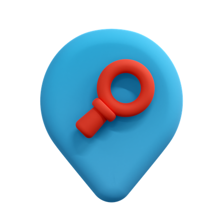 Search Location Pin  3D Icon