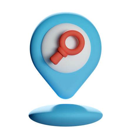 Search Location Pin  3D Icon