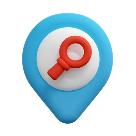 Search Location Pin  3D Icon