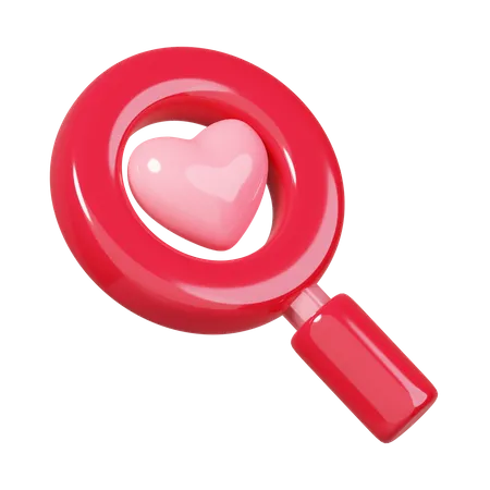 Search Love  3D Icon