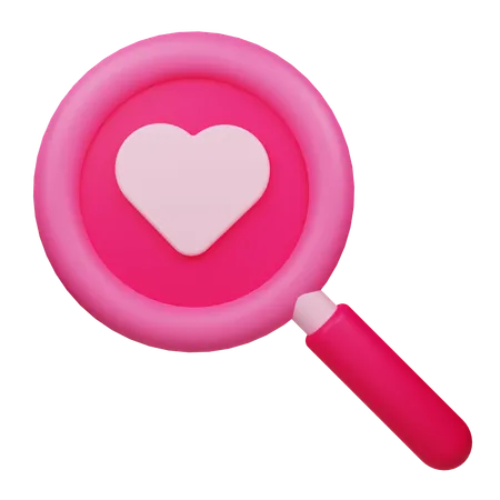 Search Love  3D Icon