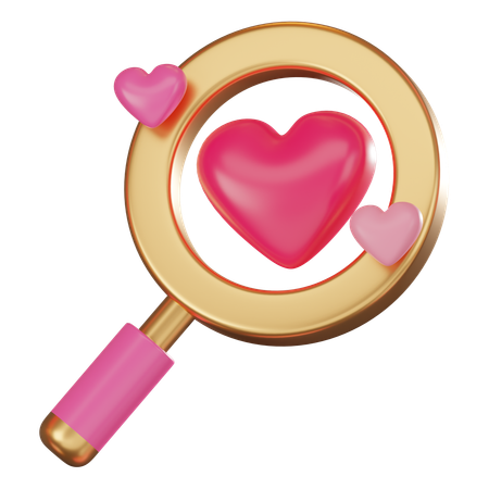 Search Love  3D Icon