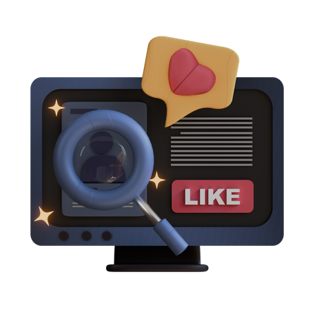 Search Love Web  3D Icon