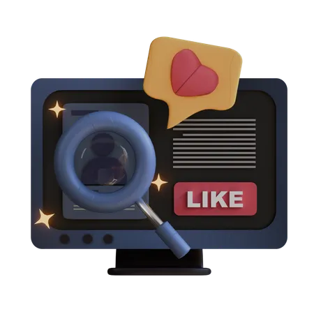 Search Love Web  3D Icon