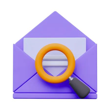 Search Mail  3D Icon