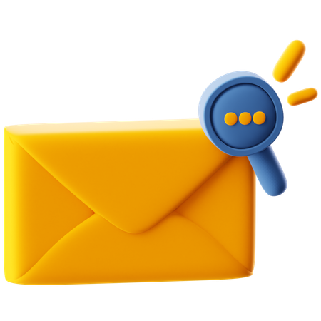 Search Mail  3D Icon