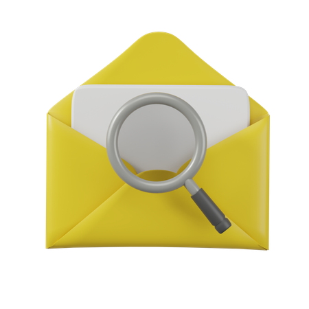 Search Mail  3D Icon