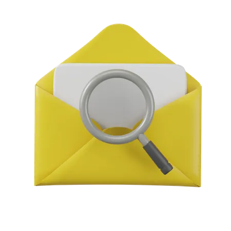 Search Mail  3D Icon