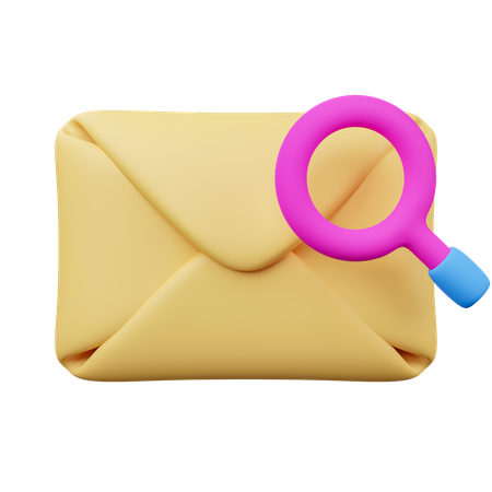 Search Mail  3D Icon