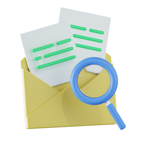 Search Mail 3D Icon