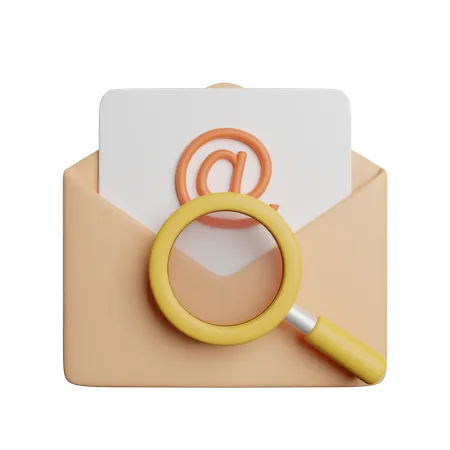 Search Mail Inbox 3D Icon