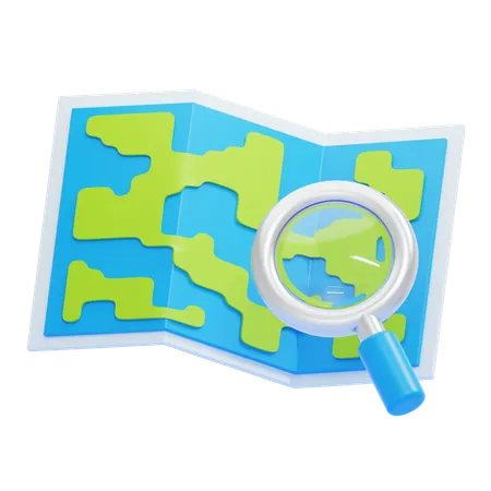 Search Map  3D Icon