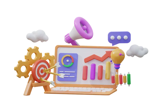 Search Market Target  3D Icon