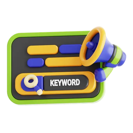 Search Marketing Keyword 3D Icon