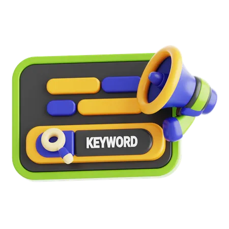 Search Marketing Keyword  3D Icon