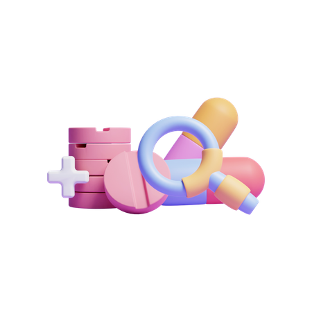 Search Medicine  3D Icon