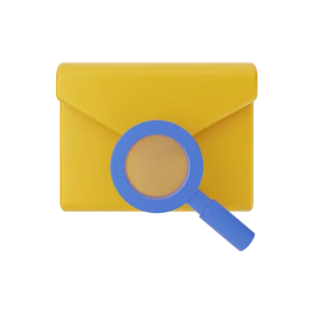 Search Message  3D Illustration