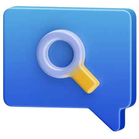 Indicates The Action Of Searching Within Messages Or Conversations 3D Icon