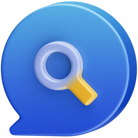 Indicates The Action Of Searching Within Messages Or Conversations 3D Icon