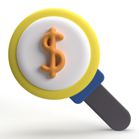 Search Money  3D Icon