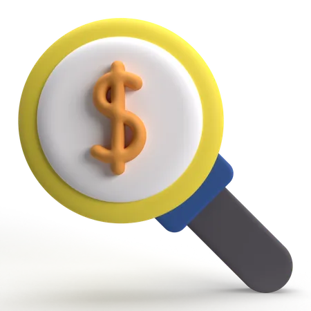 Search Money  3D Icon