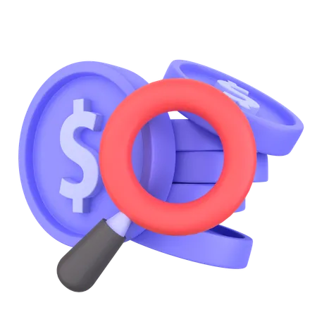 Search Money  3D Icon