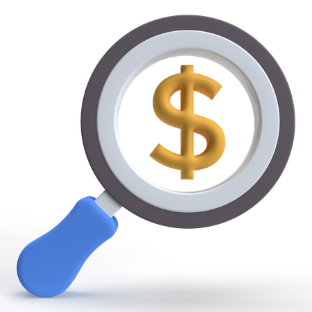 Search Money  3D Icon