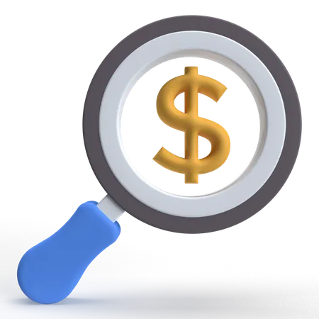 Search Money  3D Icon