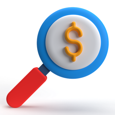 Search Money  3D Icon