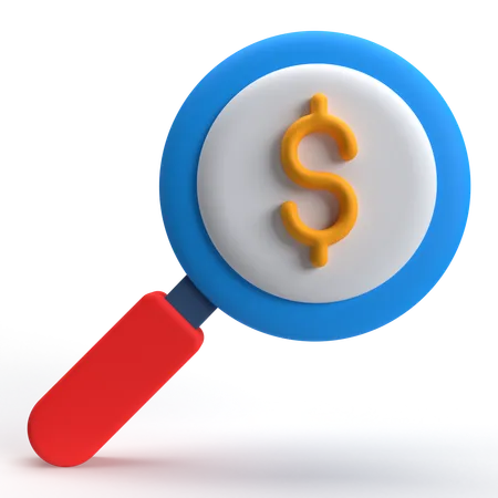 Search Money  3D Icon